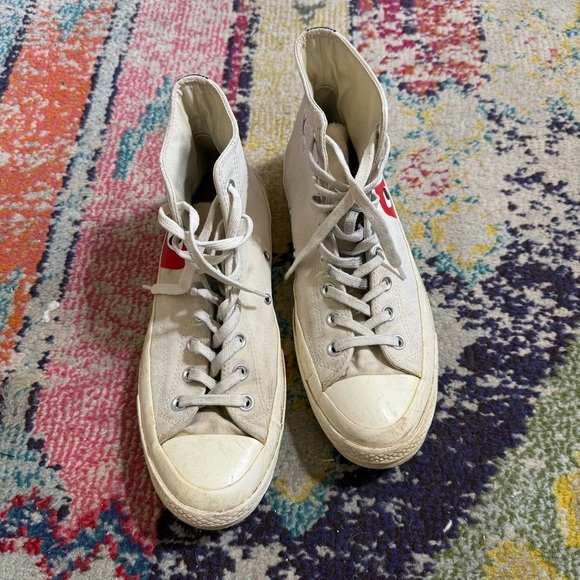 Converse Comme Des Garcons Play Hi White Canvas 70s Men's 10 - Picture 5 of 6